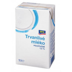 Mléko Trvanlivé polotučné 1.5% 1l